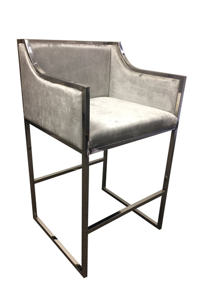 J-103S-Erin Counter/Bar Chair with Silver Frame – Statements by J