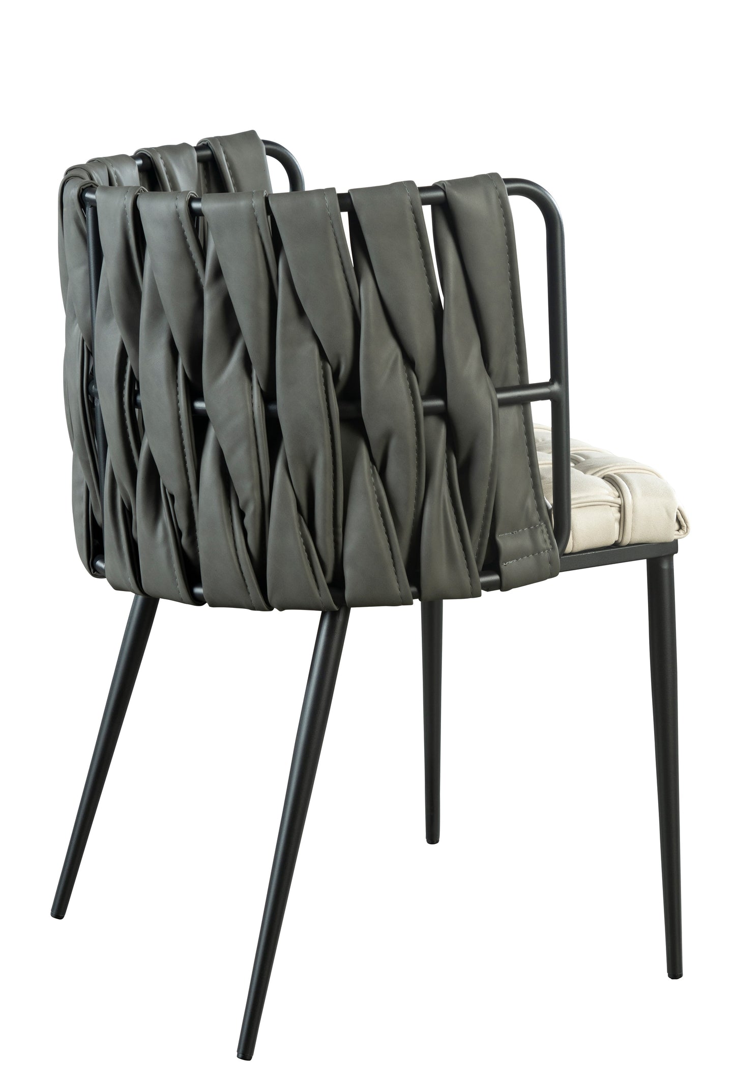 Milano Dining Chair in Gray and White