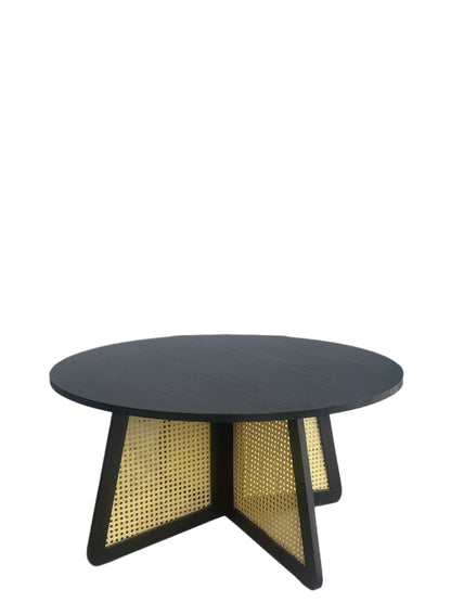 black cane table