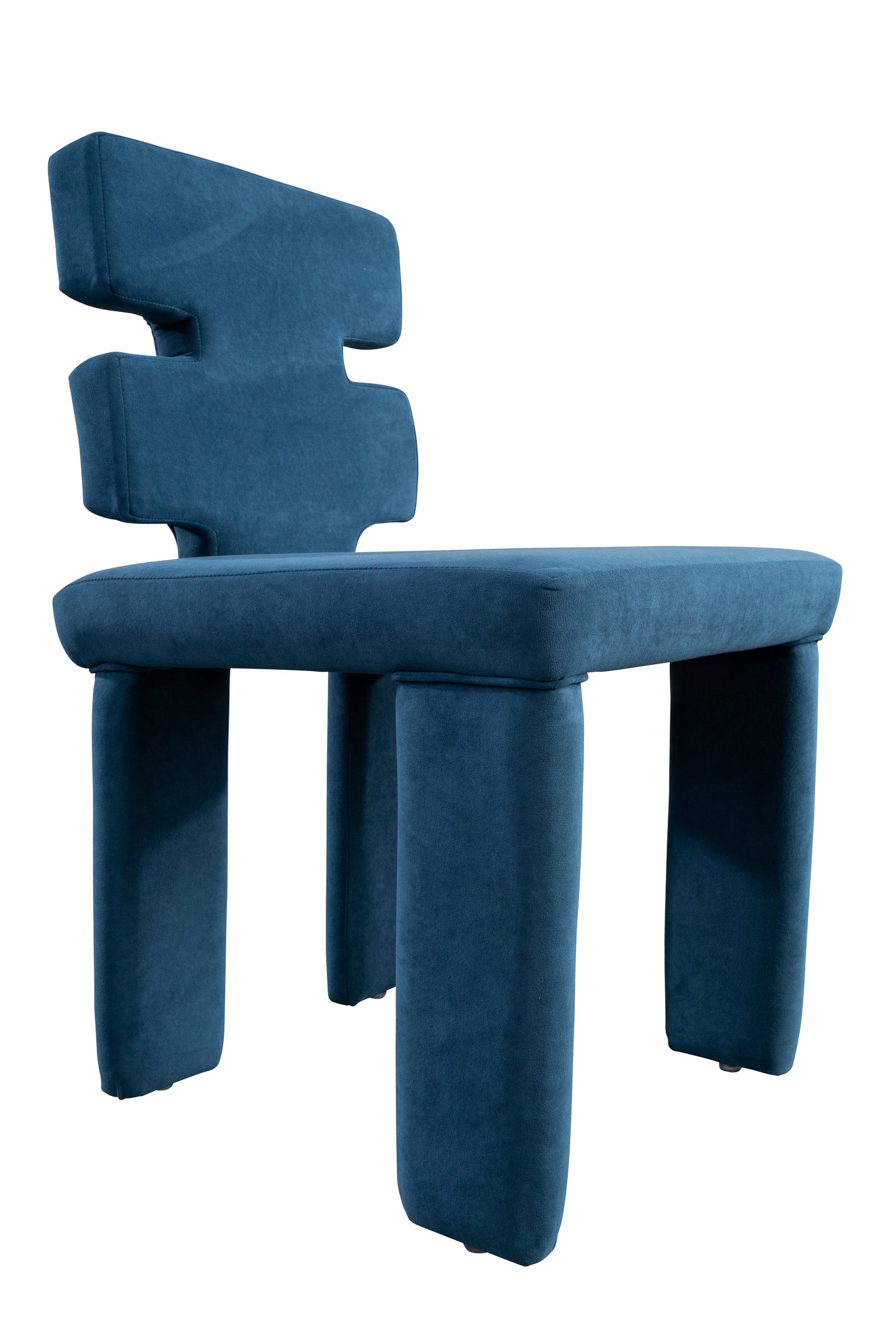 Set of 8 Mya Dining Chairs in Blue