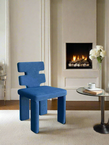 blue modern side chair