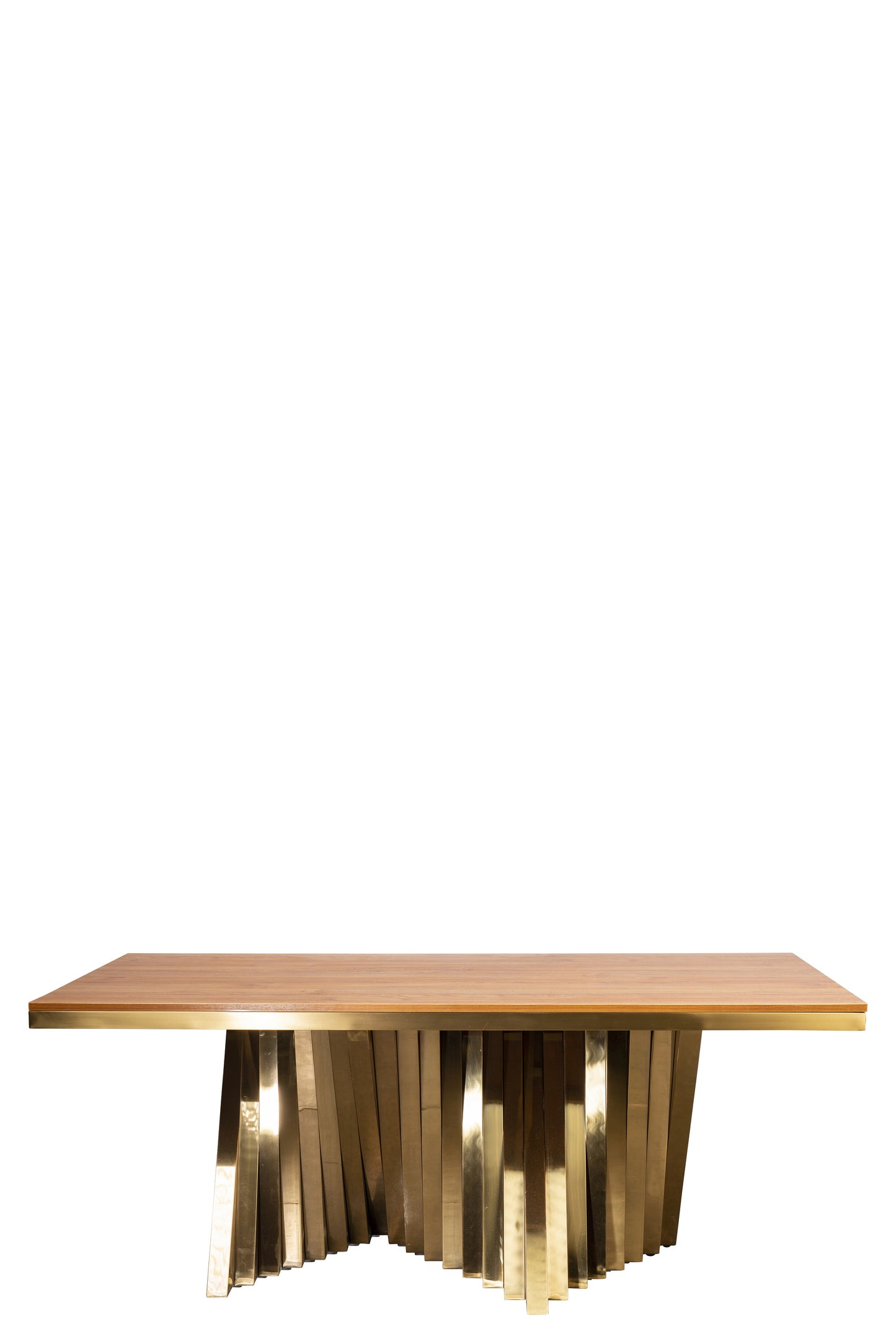 Waterfall Dining Set for 8 in Green with Wood Top Table