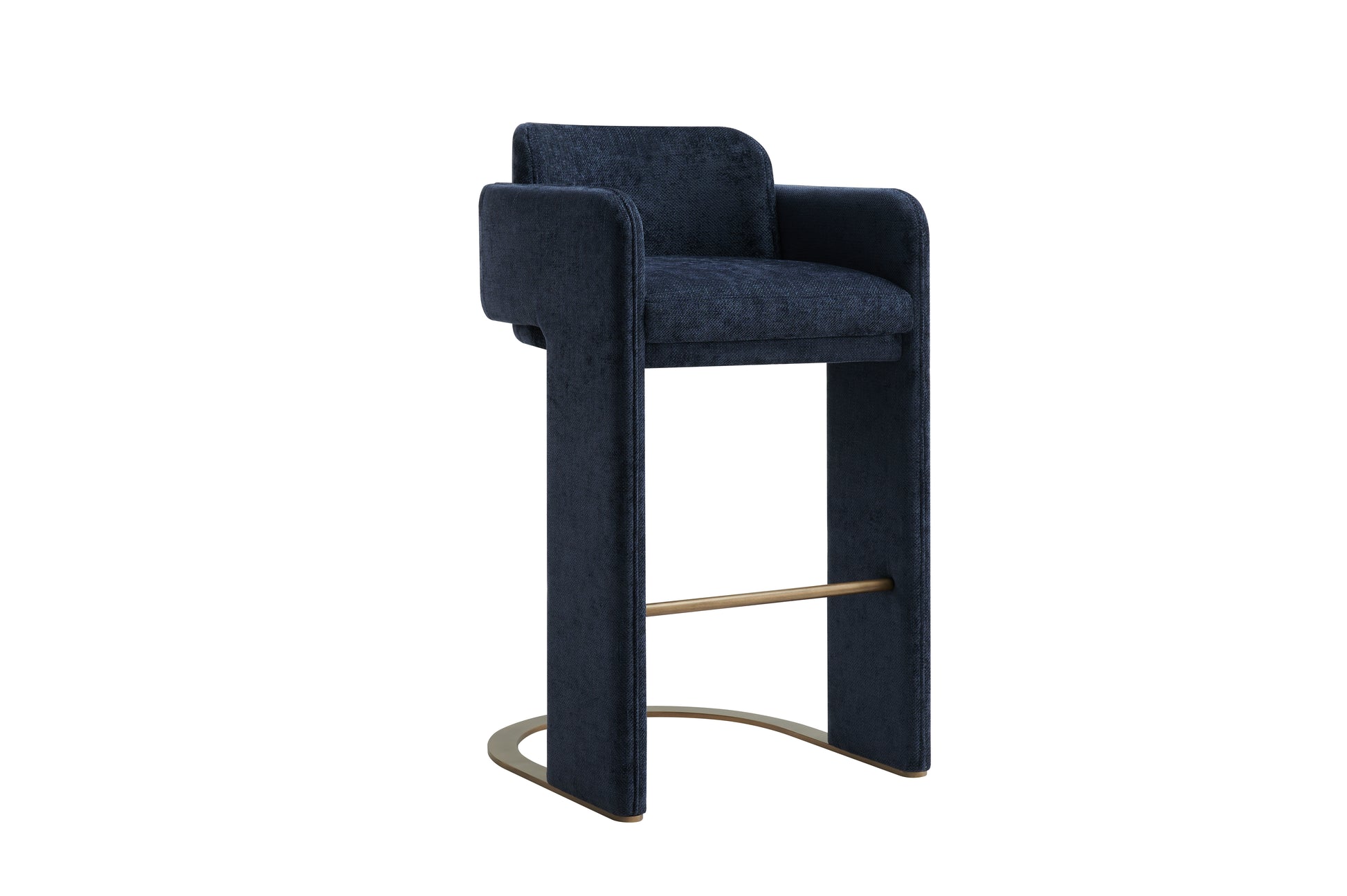 blue indigo upholstered luxury bar chair