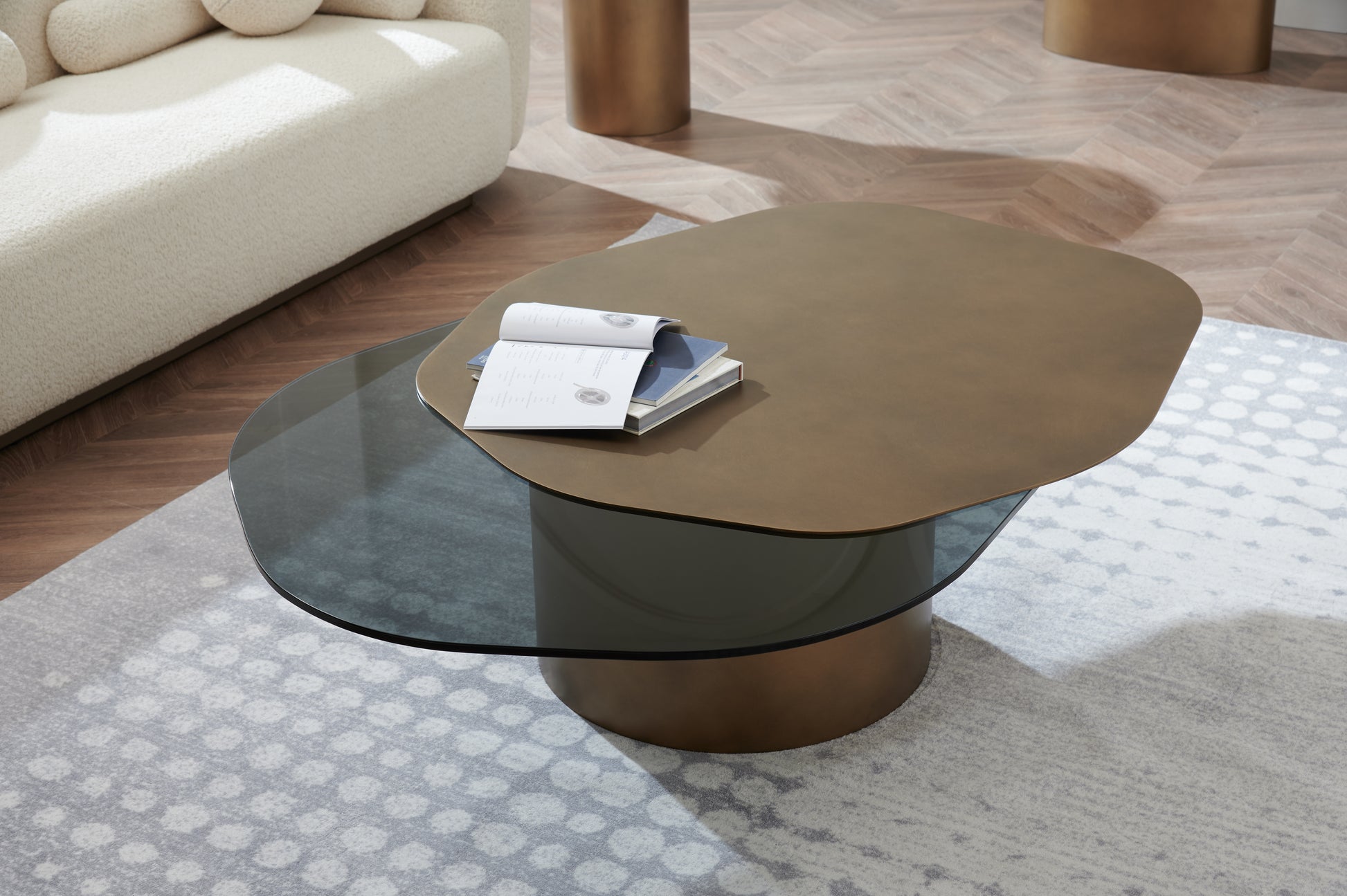 irregular modern coffee table