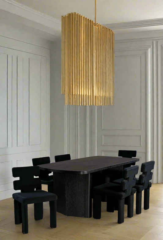 chic black dining room set