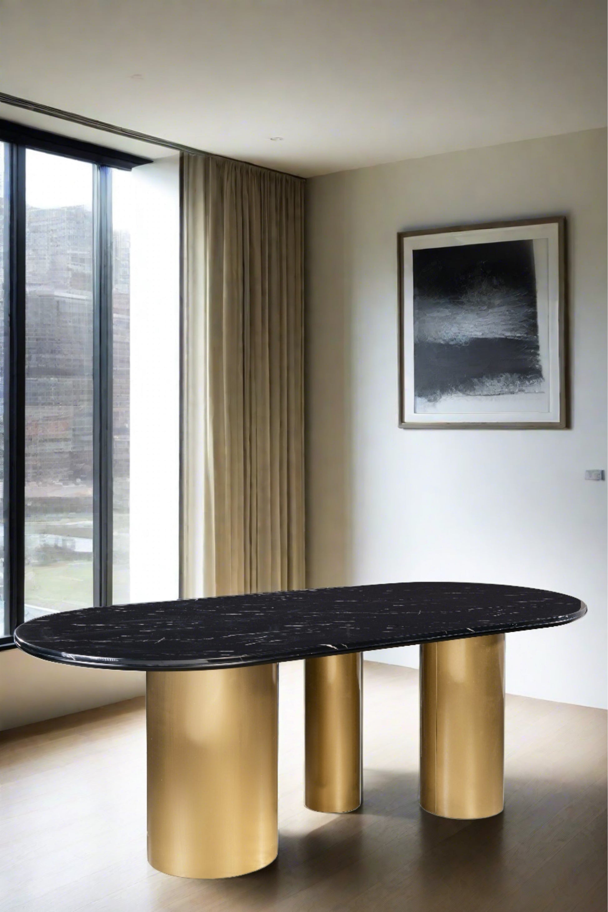 black marble top dining table