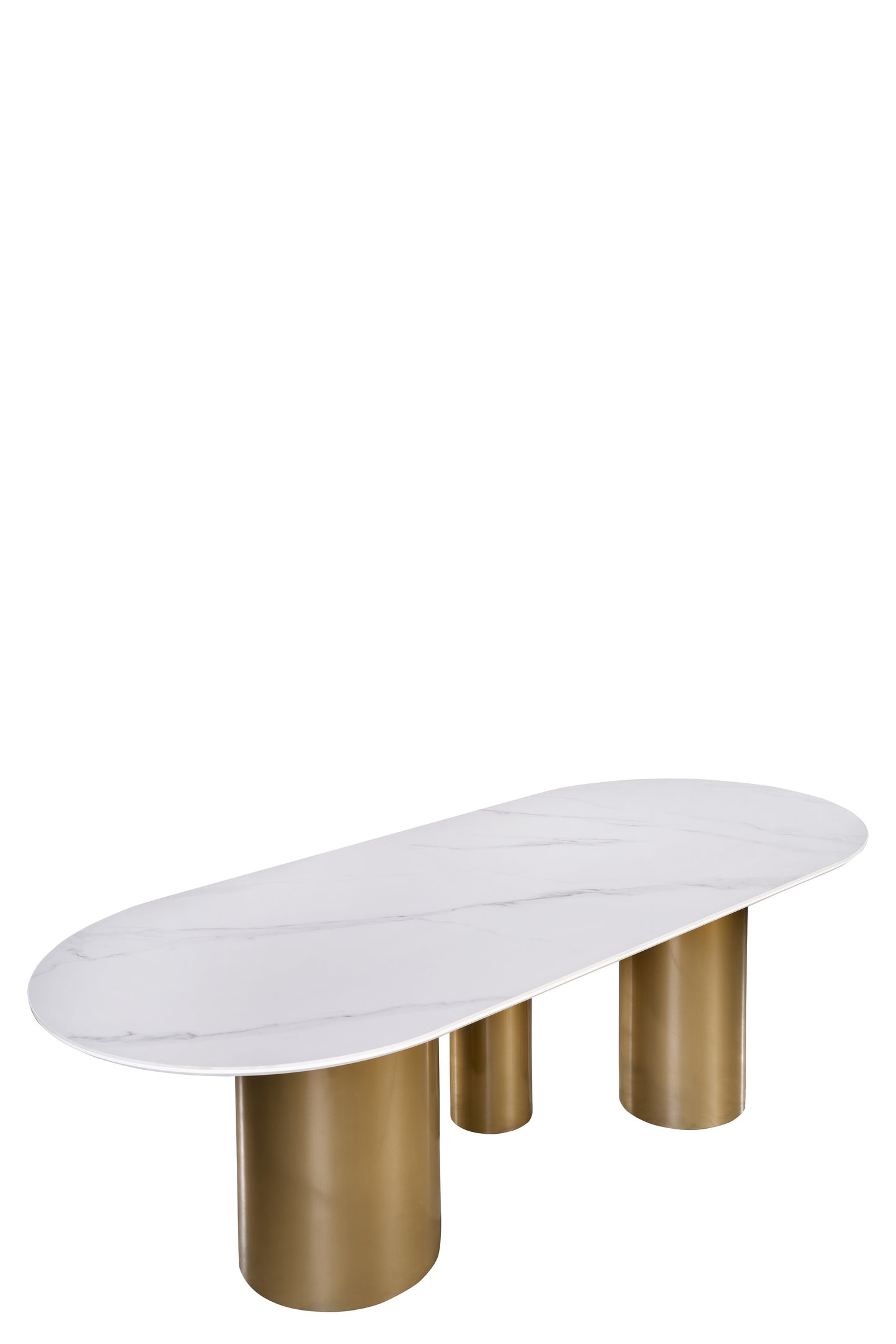 Beatrice Dining Set for 6 in White and Gold
