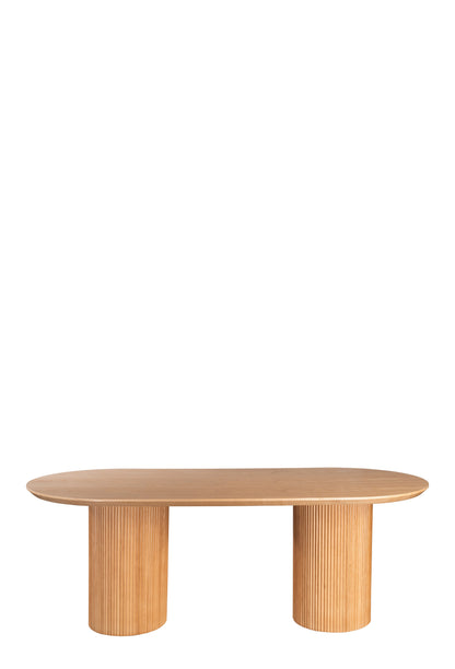 oval wood dining table