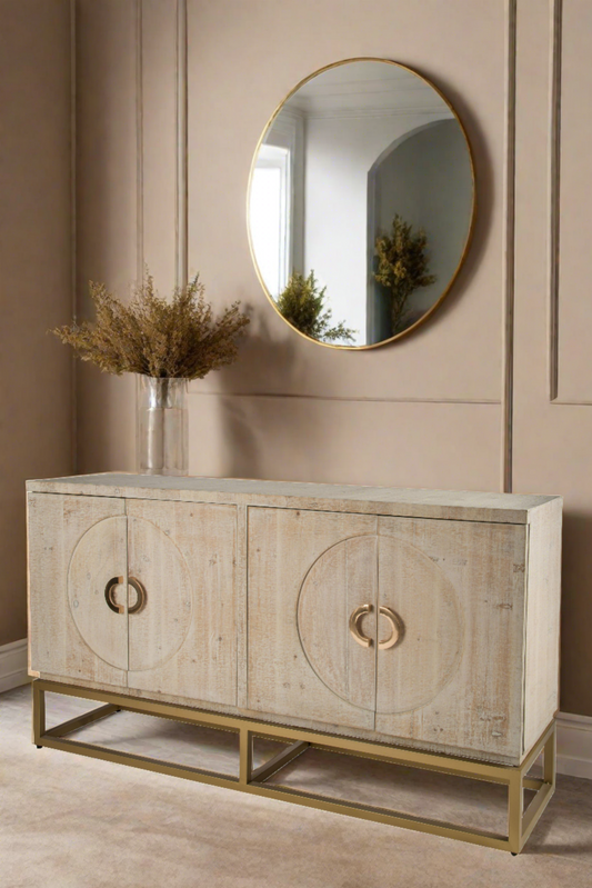 Toretto Sideboard with gold legs