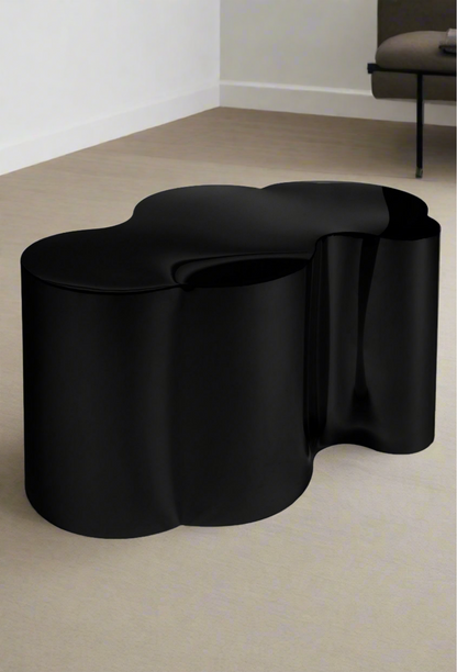 black free form coffee table