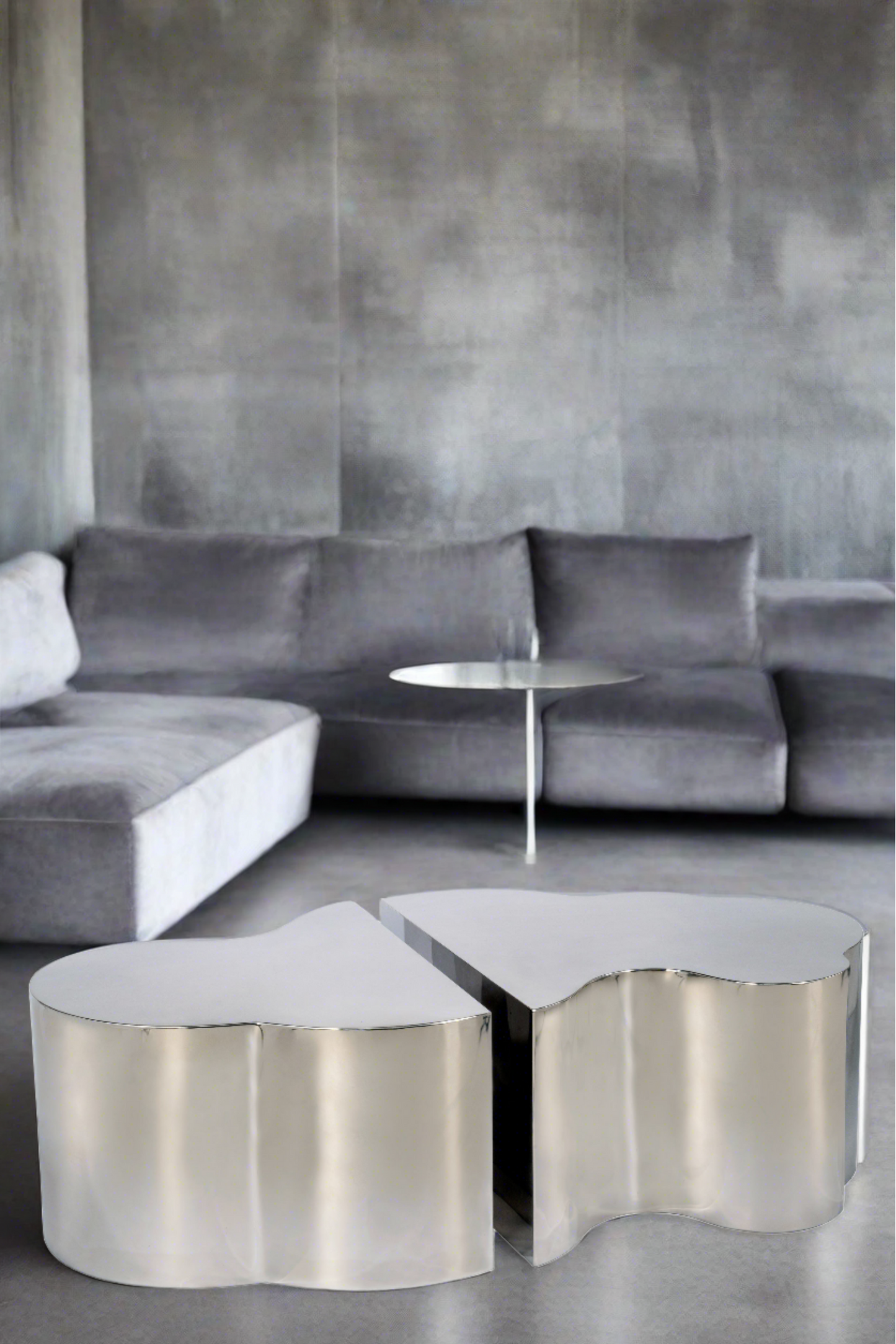 Set of 2 Luca Coffee Table in Silver