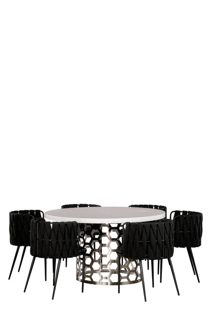 contemporary round table set