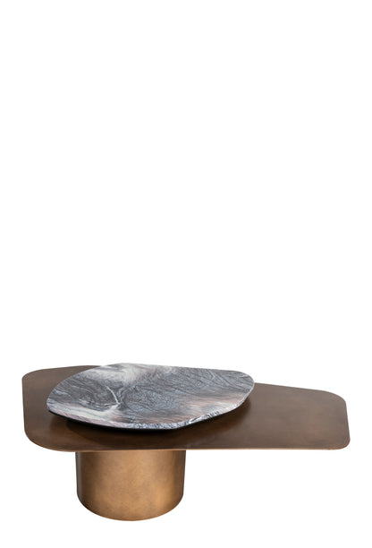 Modern Irregular Alexis Marble Top Coffee Table