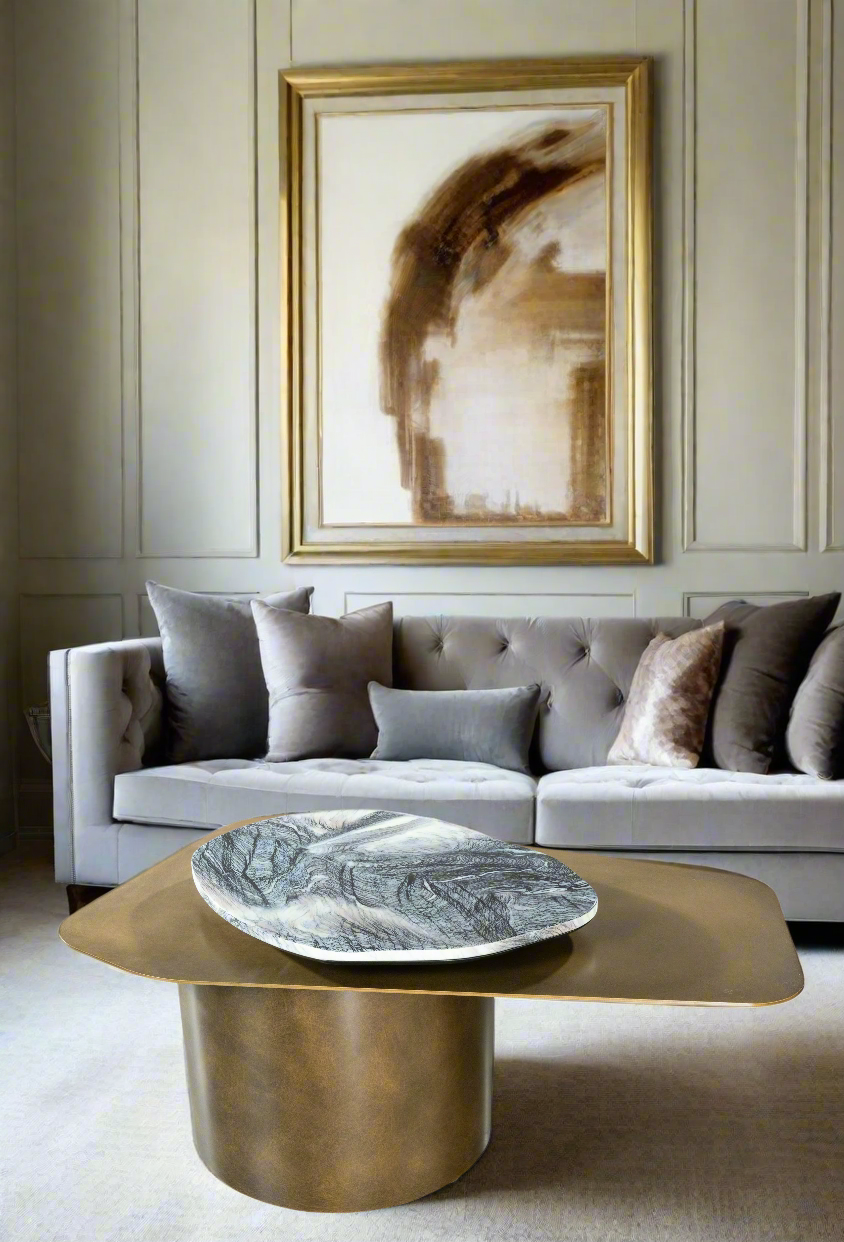 luxury brass coffee table