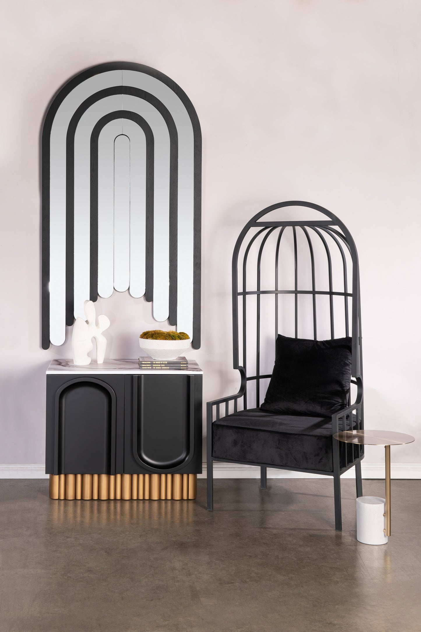 modern glam black chair