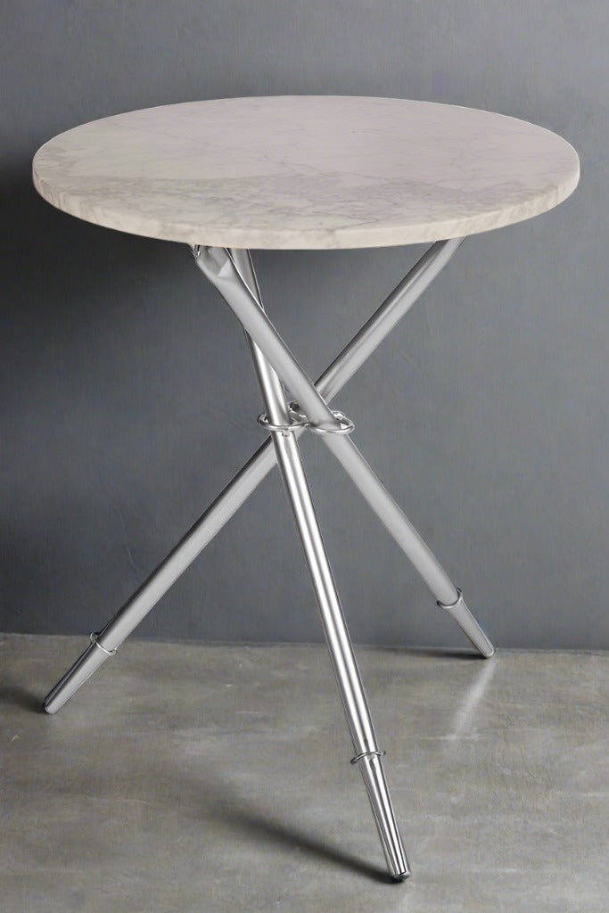 foldable marble top side table