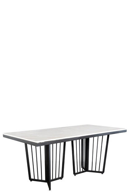 black and white contemporary dining table