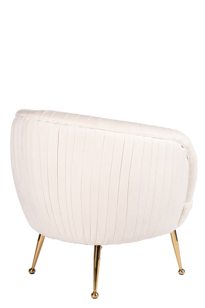 white and gold accent chair