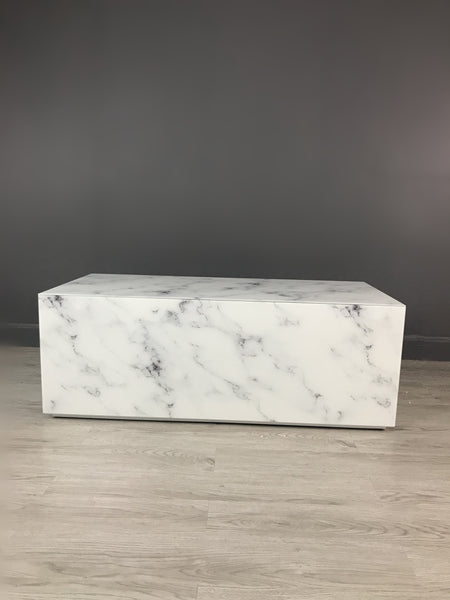 MF191105-Matteo Block Marble Design Coffee Table in White – Statements by J