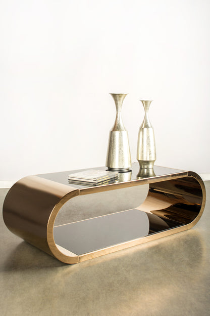 rose gold modern coffee table