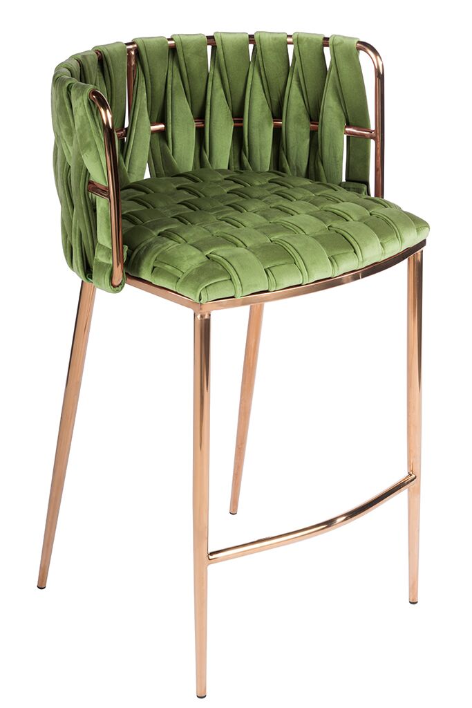 green and gold counter stool